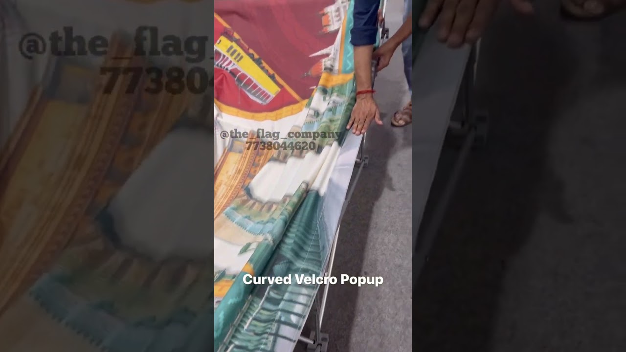 "Curved Velcro Popup: Elevate Your Display with Style and Ease!"