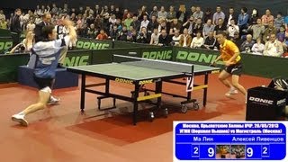 MA Lin vs Alexey LIVENTSOV 1/4 Russian Premier League Playoff Table Tennis