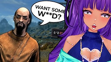 Skyrim, but Chat Voiced ALL of The NPCs?! || Blurbs Skyrim Mod Reaction