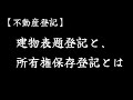 【100秒で分かる】建物表題登記・所有権保存登記とは