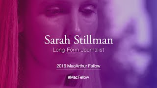 Long-Form Journalist Sarah Stillman | 2016 MacArthur Fellow