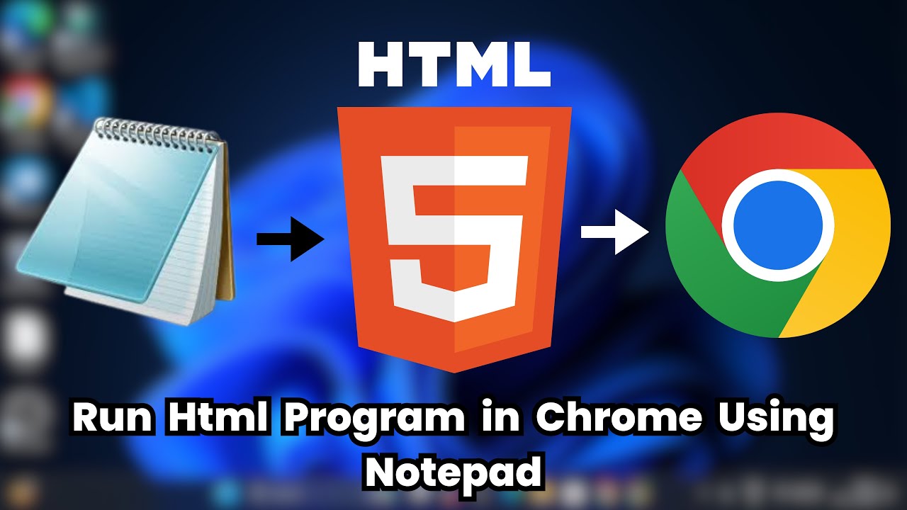 How To Run Html Program in Notepad in Hindi | notepad me html kaise ...