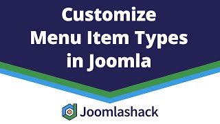 Customize Menu Item Types in Joomla with Randy Carey
