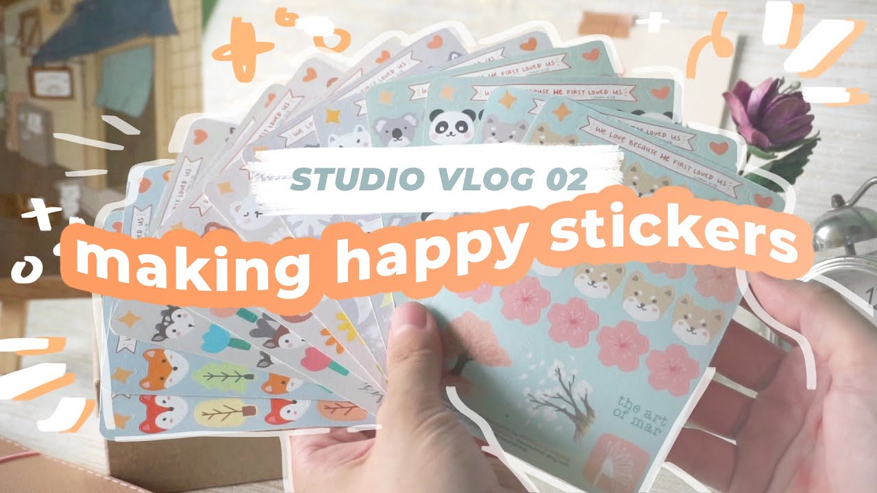 Making sticker freebies for small business  VLOG Malaysia #freebies  #sticker #smallbusiness 