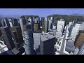 Helicopters Flying in Procedural City