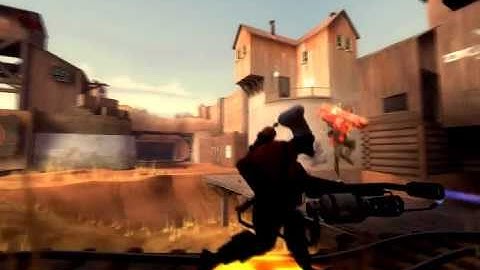 TF2: Pyro reflecting an arrow.