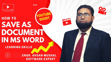 How to Save As Document in Microsoft Word  #short, #ahsanmughal