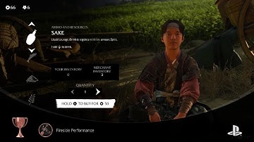 Ghost of Yōtei Fireside Performance (BRONZE)Play a shamisen song while camping. #PlayStationTrophy