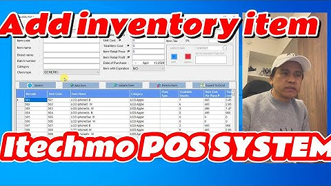 Add inventory item ITECHMO POS
