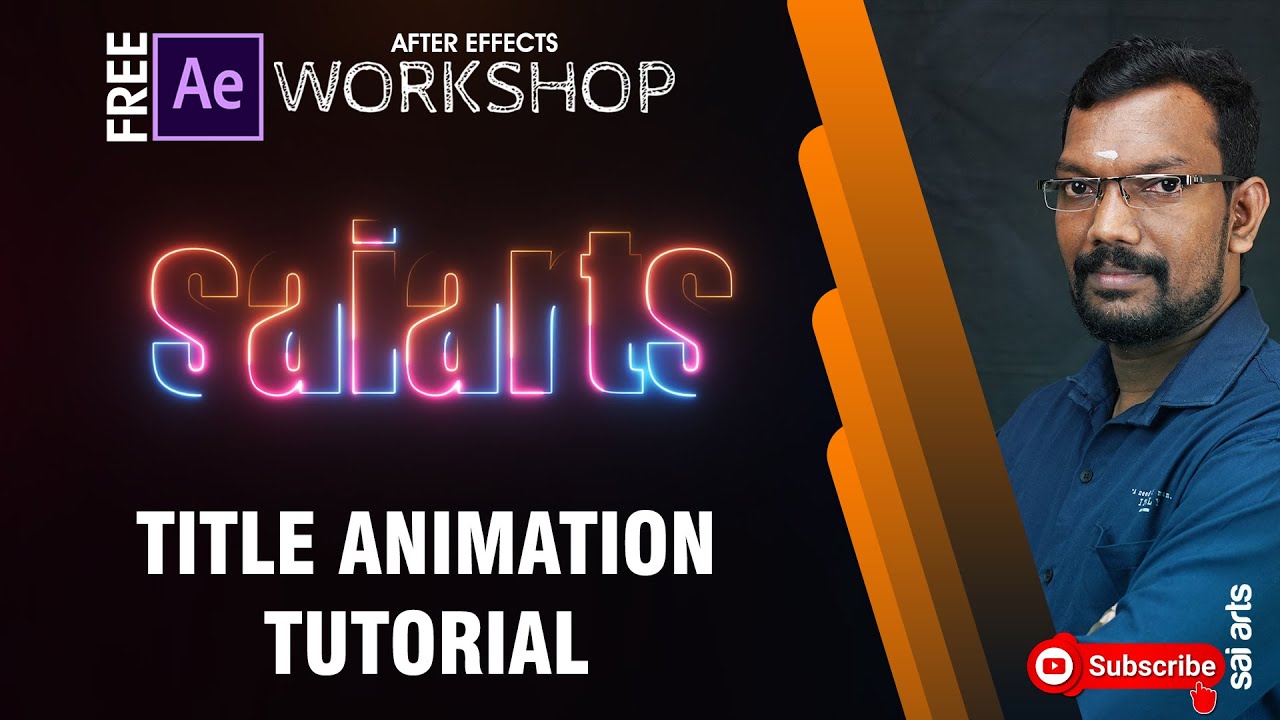 After Effects Neon Title Animation Tutorial I SABER PLUG-IN - YouTube