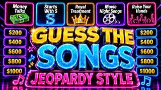 Guess the Songs Jeopardy Style | Money Talks, Movie Night Songs & More