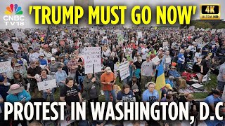 Anti-Trump Protesters Gather In Washington D.C. To Mark 1-Year Since Donald Trump's Re-Election |4k