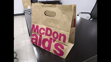Mcdonlad take away paper bag machine with die cut handle