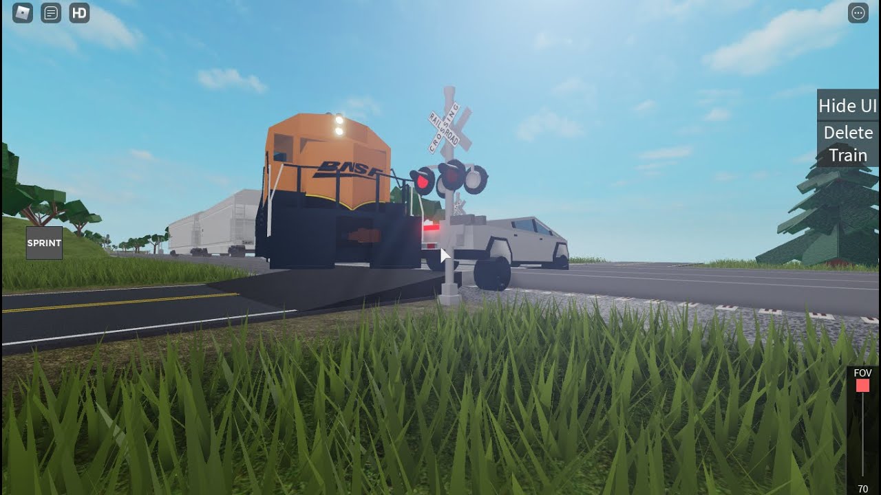 Roblox Bnsf Local Crashes Into Car Cab View Youtube - bnsf roblox