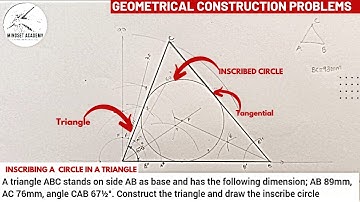 How to Inscribe a circle in a triangle