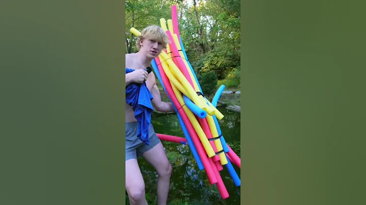 How Many Pool Noodles Can Hold A Human? #ytshorts