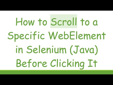 How to Scroll