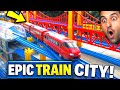 INSANE Toy Train City with Giant Bridge &amp; Multi Level Station! 🚄