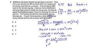Precalculus Fall 2019 ACP Preview Problem 9 Solve a Rational Equation