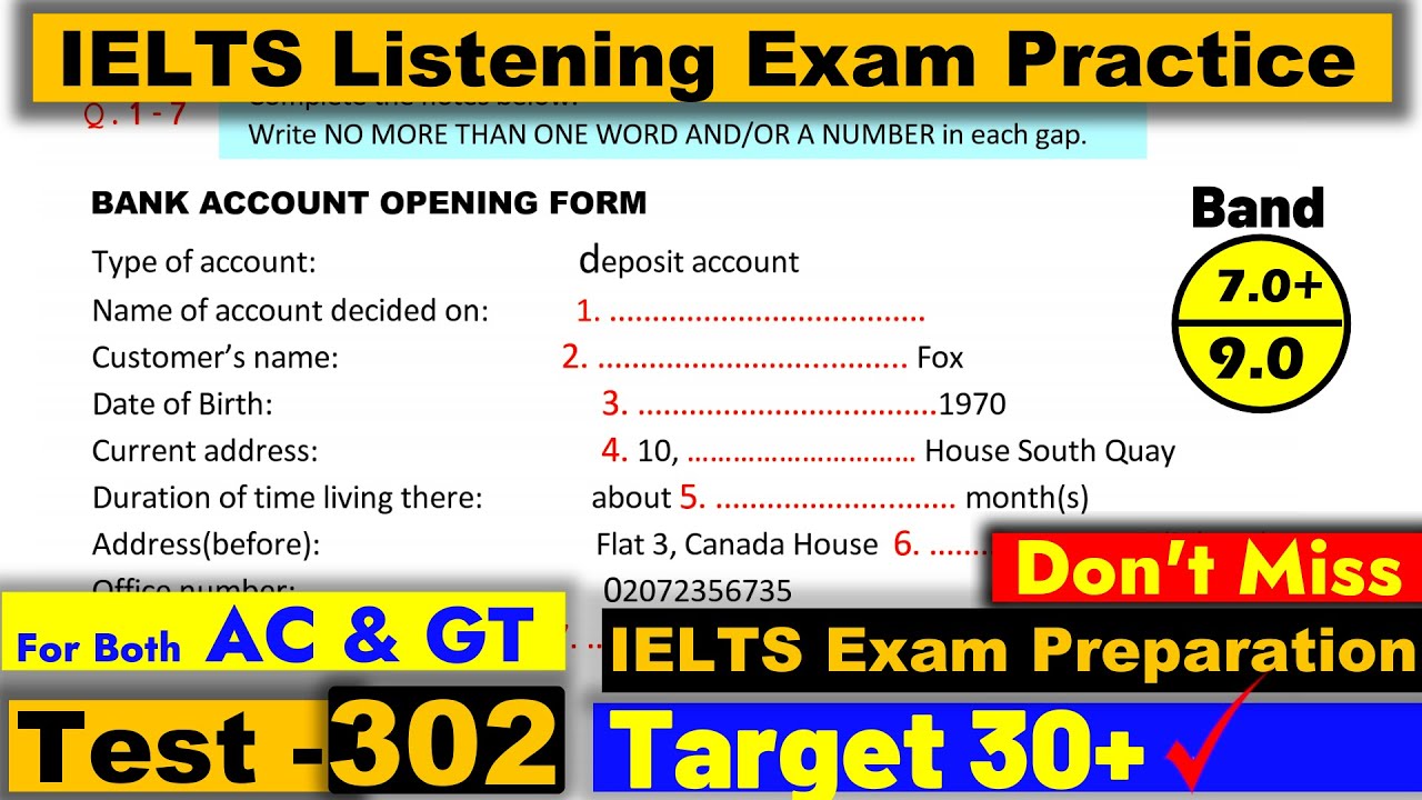 IELTS Listening Practice Test 2023 with Answers Real Exam   302 