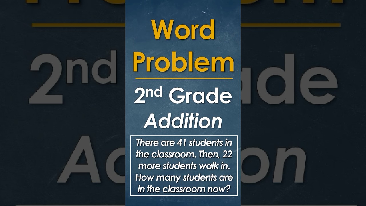 2nd Grade Addition Word Problem – Classroom Students Example ✅