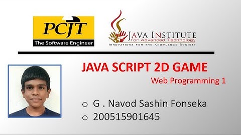 Java Script 2D Game Project | Selection Program | Java Institute | Navod Sashin