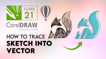 CorelDraw Class 21 | How To Trace A Sketch Into Vector | IQBAL ALAM