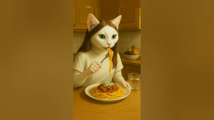 yummy 🐱🍝 #shorts #shortvideo #cat