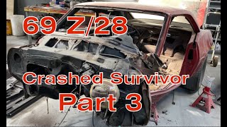 69 Camaro Garnet Red Crashed but not Dead Z/28 Restoration - Part 3 - Damage Assessment