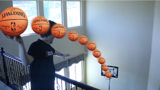 CRAZIEST INDOOR HOUSE BASKETBALL TRICKSHOTS!!