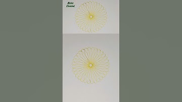 drawing spirograph art simple and easy 💥 yellow #shorts #asmr #art