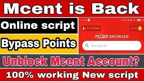 how to add mcent point in automatic.MCent Browser hacked//How to increase points.in hindi/urdu/Eng