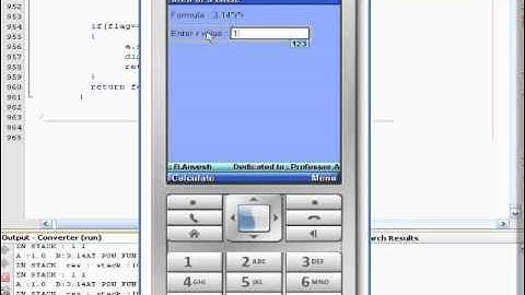 Converter / expression evaluator using J2ME