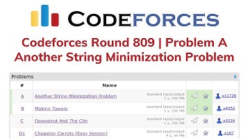A. Another String Minimization Problem | Codeforces Round 809 Solutions | Solution With Explanation