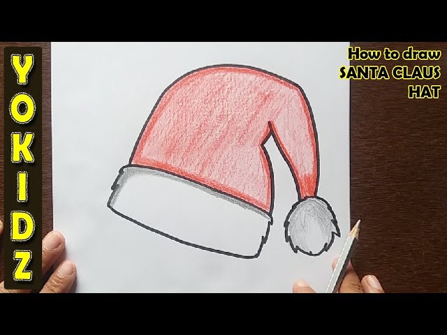 2 Ways How To Draw A Santa Hat - Simple Santa Hat Drawing Step By Step