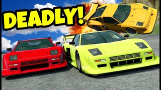 Racing The Most DEADLY CAR MOD In BeamNG Drive Down a Mountain!