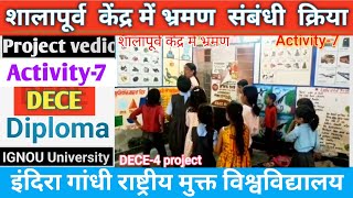Activity-7 #शालापूर्व में केंद्र भ्रमण #DECE Diploma #IGNOU #NTT #ECCE Diploma #DECE Project Vedio