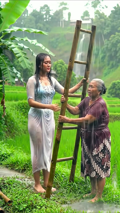 Immerse your soul in the rural atmosphere when it rains #short #village #rainsound #viralvideo