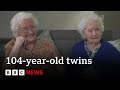 Britain’s oldest twins celebrate 104th birthday | BBC News