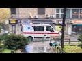 Macedonian Ambulance Responding in Heavy Rain | Итна Медицинска Помош Интервенција