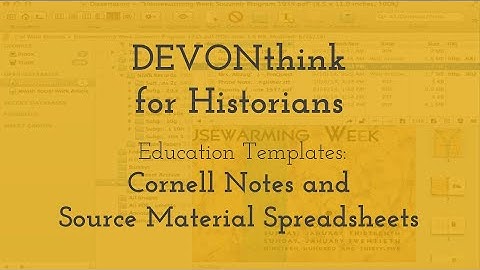 Exploring DEVONthink’s Education Templates: Cornell Notes and Source Material Spreadsheets