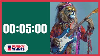 5 Minute Funny Jungle Animal Countdown Timer with Music | Lofi Hip Hop Soundtrack