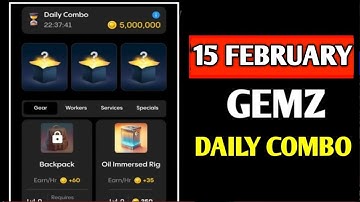 Gemz daily combo today 15-16 February | gemz daily combo card | today Combo gemz
