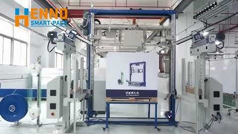 pallet paper edge corner with strapping machine packing system