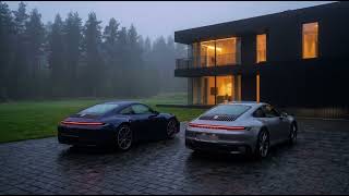 Peaceful Morning Ambience: Porsche, Fog, Relaxing Music & Birdsong