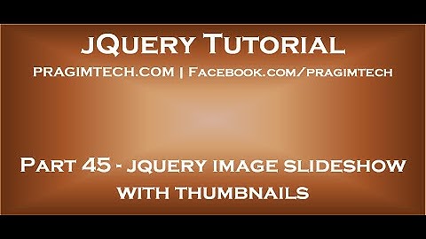 jquery image slideshow with thumbnails