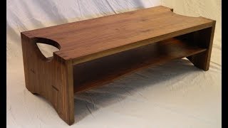 Ben Prowell Builds a Walnut Coffee Table with hand cut dovetail, wedge through tenons and lace wood inlay. To work with Ben on 