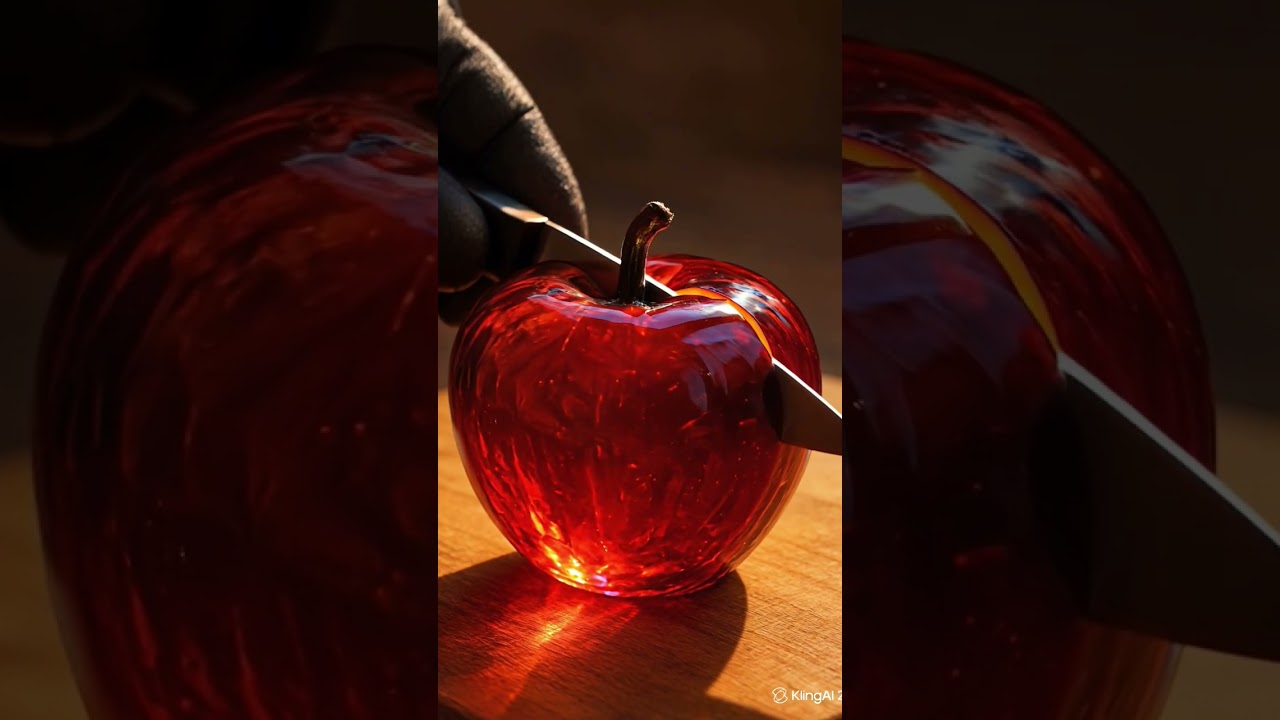 SickSlice | Videos Glowing glass apple