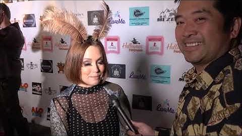 Paula Rhodes Carpet Interview at Halloween Hotness 2022 Event