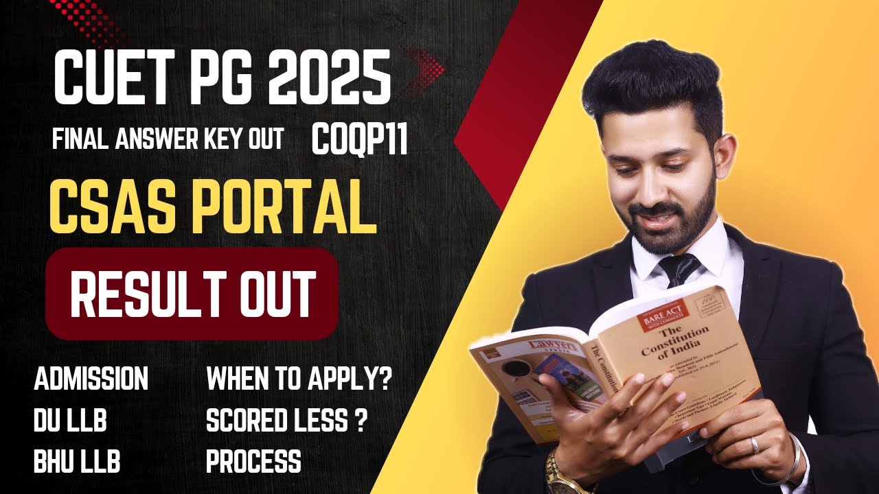 DU LLB 2025 Final Result/Scores Out | CUET PG 2025 - COQP11 | Whom ...